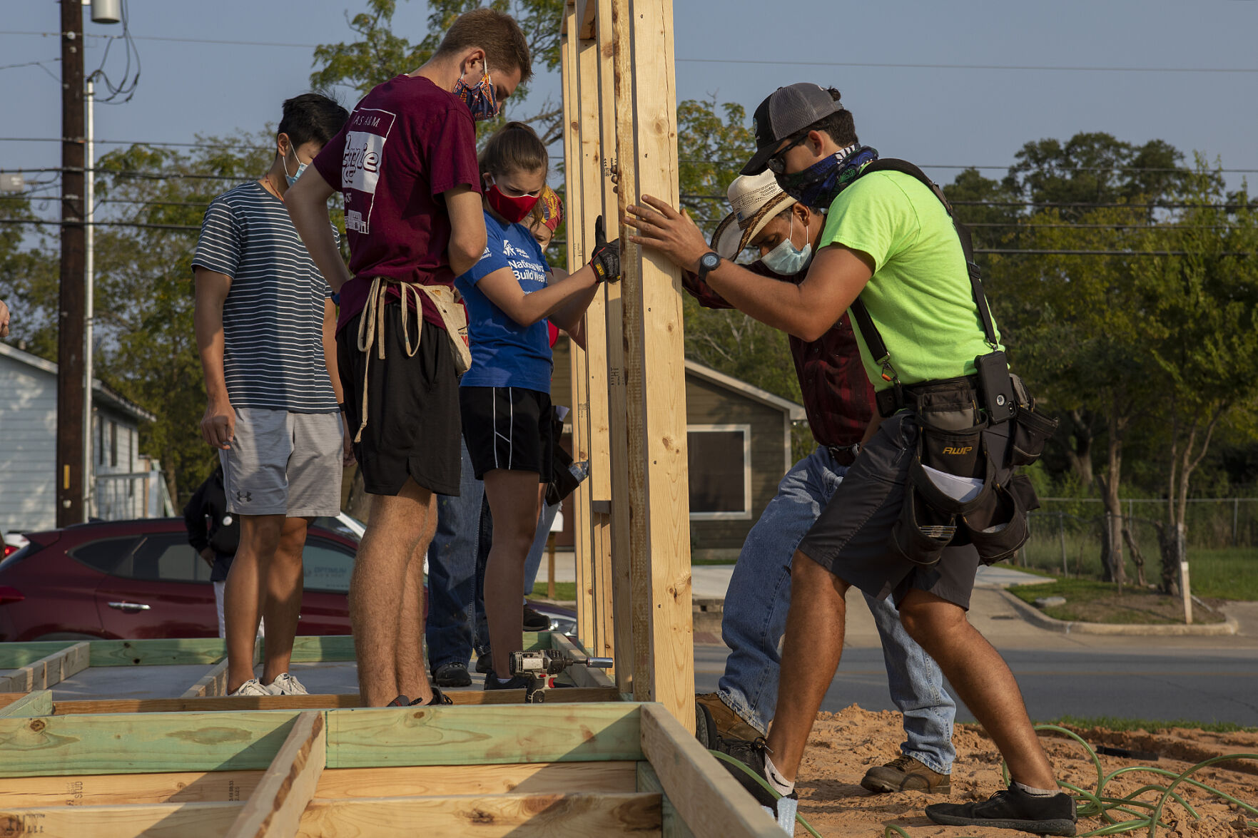 B/CS Habitat wall raising
